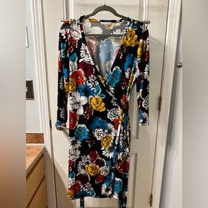 Banana Republic floral wrap dress